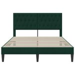 vidaXL Cadre de lit avec tête de lit Vert foncé 140 x 200 cm Velours