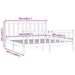 vidaXL Cadre de lit Blanc Bois massif 200x200 cm