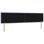 vidaXL Tête de lit Hauteur réglable avec tête de lit Bleu 200 cm tissu