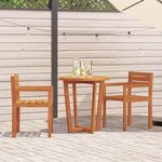 vidaXL Chaises de jardin 2 pièces 50x53x80 cm Bois massif Acacia