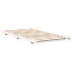 vidaXL Cadre de lit surélevé Blanc 100 x 200 cm Bois massif en pin