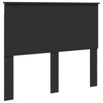 vidaXL Cadre de lit avec tiroir Noir 135 x 190 cm Bois d'ingénierie