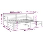 vidaXL Lit coulissant 2x(80x200) cm Bois de pin massif