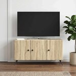 vidaXL Meuble TV Chêne Sonoma 99 x 34 5 x 50 cm Bois d'ingénierie