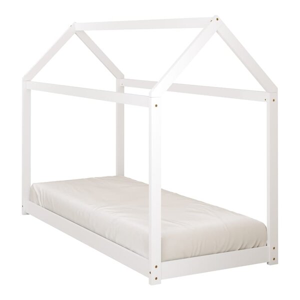 Lit Zoey cabane blanc + matelas