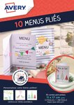10 menus pliés personnalisables