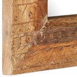 vidaXL Miroir sculpté à la main 50x50x2 5 cm bois de manguier solide
