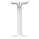 vidaXL Table à manger blanc Ø60x110 cm bois d'ingénierie et acier