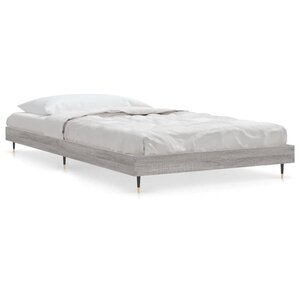 vidaXL Cadre de lit sans matelas sonoma gris 90x200 cm