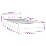 vidaXL Cadre de lit avec tête de lit sans matelas crème 80x200cm tissu