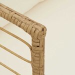 vidaXL Chaise de jardin avec coussins naturel résine tressée