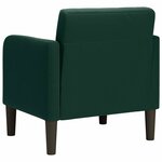 vidaXL Fauteuil avec accoudoirs vert foncé 54 cm velours