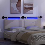 vidaXL Tête de lit suspendue Crème Tissu en velours côtelé