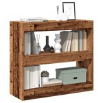 vidaXL Bibliothèque/Séparateur de pièce vieux bois 80x30x72 cm