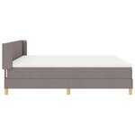 vidaXL Lit à Ressorts avec matelas Taupe 180 x 200 cm tissu