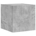 vidaXL Meuble TV muraux 4 Pièces avec lumières LED gris béton