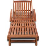 vidaXL Chaise longue bois massif d'acacia