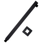 vidaXL Bras de support de douche Carré Inox 201 Noir 40 cm