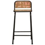 vidaXL Tabourets de bar lot de 4 46x35 5x80cm bois massif récupération
