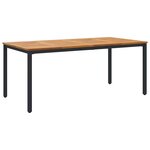 vidaXL Ensemble de salle à manger de jardin 7 pièces en gris en poly rotin acacia