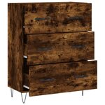 vidaXL Buffet chêne fumé 69 5x34x90 cm bois d'ingénierie