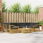 vidaXL Ensemble de canapés d'extérieur 7 Pièces Blanc et anthracite
