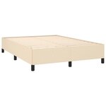 vidaXL Sommier à lattes de lit avec matelas Crème 140x200 cm Tissu