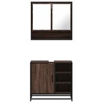 vidaXL Ensemble de meubles de salle de bain 2 Pièces Chêne marron