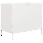 vidaXL Buffet blanc 68x39x58 5 cm acier laminé à froid