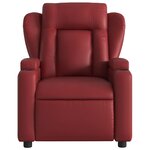 vidaXL Fauteuil inclinable Rouge bordeaux Similicuir