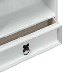 vidaXL Meuble CD Blanc 52 x 17.5 x 103 cm Pin massif