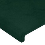 vidaXL Tête de lit à LED Vert foncé 144x5x78/88 cm Velours