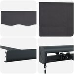 vidaXL Store Rétractable Manuel Anthracite 500x300 cm
