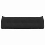 vidaXL Coussin de Dos Noir 160 x 24 x 50 cm Velours