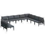 vidaXL Ensemble de canapé de jardin Anthracite Acier