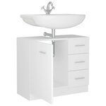 vidaXL Armoire d'évier Blanc 63x30x54 cm Bois d'ingénierie