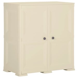 vidaXL Armoire plastique 79x43x85 5 cm design de bois blanc angora