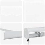 vidaXL Auvent Rétractable Blanc 500 × 300 cm Tissu  Métal