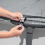 Bestway Couverture de piscine 1 Ø5 49 m Rond Polyester Gris for