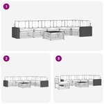 vidaXL Ensemble de canapés d'extérieur 7 pc Naturel et gris clair