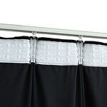 vidaXL Rideaux occultants avec crochets 2 Pièces Velours Noir 140x225 cm