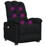 vidaXL Fauteuil électrique de massage Noir Tissu