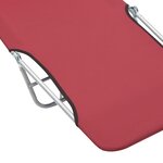 vidaXL Chaises longues pliables lot de 2 Acier et tissu Rouge