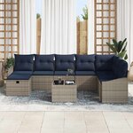 vidaXL Ensemble de Canapés avec coussin 6 Pièces polyrotin