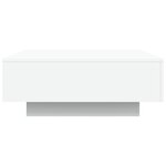 vidaXL Table basse avec lumières LED blanc 80x80x31 cm