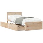 vidaXL Cadre de lit sans matelas 100x200 cm bois massif de pin