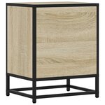 vidaXL Table de chevet chêne sonoma 40x31x50cm bois d'ingénierie métal