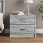 vidaXL Cabinet de chevet avec tiroir Sonoma gris 62 x 34 5 x 44 5 cm