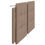 vidaXL Coussin de tête de lit cappuccino 200 cm similicuir