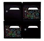 Pack de 4 boîtes aux lettres 1 porte - 2x "Vache de Pub [VanLuc]" - 2x "Noir intense"